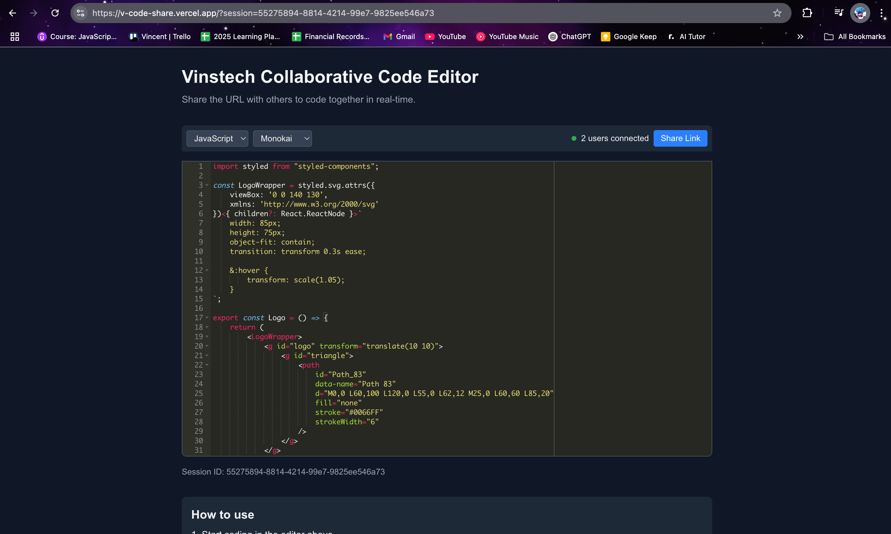 Collaborative Code Editor