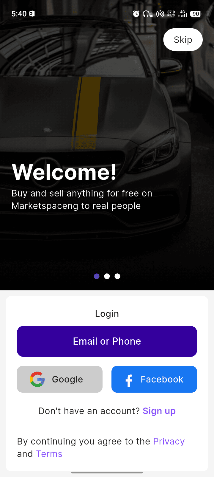 MarketSpace NG app screenshot
