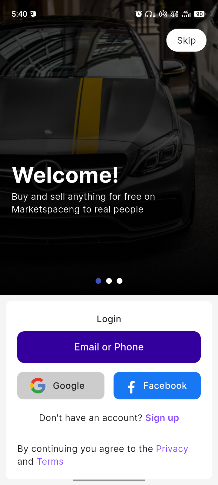 MarketSpace NG app screenshot