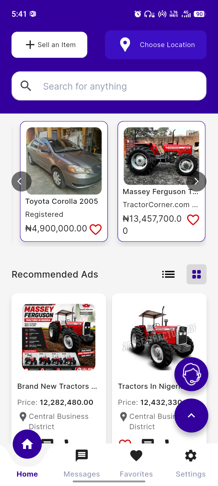 MarketSpace NG app screenshot
